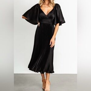 NWT Baltic Born Elegant Black Pleated Dress